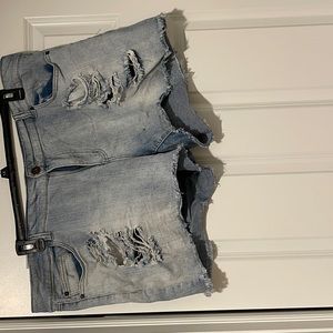 Distressed Jean shorts